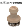 Cadac Dometic GreenGrill Brush with green handle and bristles for cleaning ceramic grill surfaces.