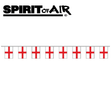 Spirit of Air St George Cross bunting, 36ft long, featuring red crosses on white fabric, ideal for patriotic celebrations.
