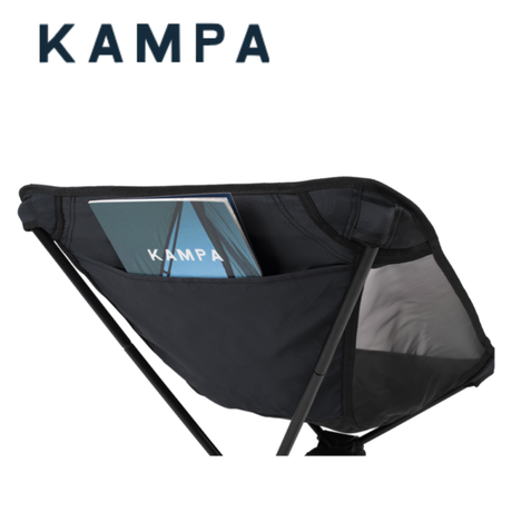 Kampa Button Chair, a folding chair with a cushioned seat and backrest, featuring a stylish button-tufted design.