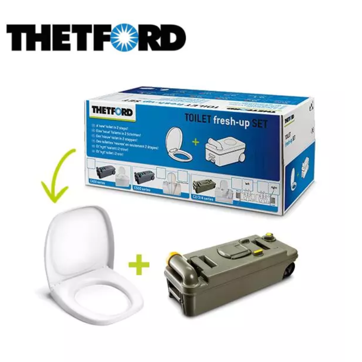 Thetford C2/3/4 Toilet Fresh Up Set (Left hand)