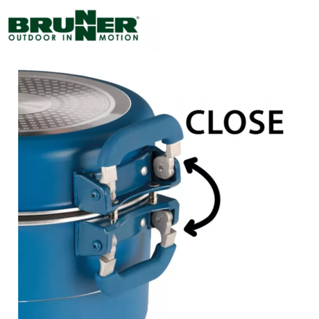 Brunner Carezza 7+1 magnetic aluminum saucepan set with 20cm saucepans and lids, durable cookware for versatile kitchen use