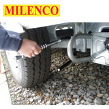 Milenco Compact C WheelClamp designed for alloy and steel wheels, showcasing its durable clamp mechanism.