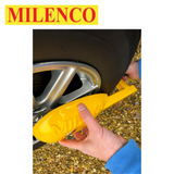 Milenco Wraith 3 Caravan Wheel Lock, a sturdy security device designed for caravan wheels, shown in a detailed image.