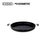 Cadac Dometic Carri Chef 50 BBQ with paella pan, showcasing versatile cooking options and portable design.