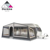 Dorema Panorama Nature Sun Canopy Front Panels with a natural design showcasing the canopy's structure and fabric.