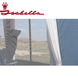 Isabella Capri Coast full awning with Carbon X frame, showcasing its sleek design and durable construction in outdoor setting.