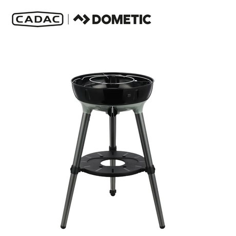 Cadac Dometic Carri Chef 40 BBQ with chef pan, featuring a compact design and cooking surface for outdoor grilling.