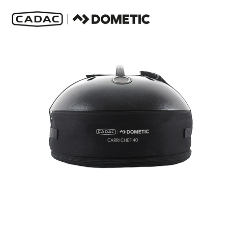 Cadac Dometic Carri Chef 40 BBQ with chef pan, showcasing versatile cooking options and compact design.