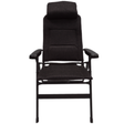 Black Navarra recliner chair with cushioned armrests and a high back for comfortable lounging.