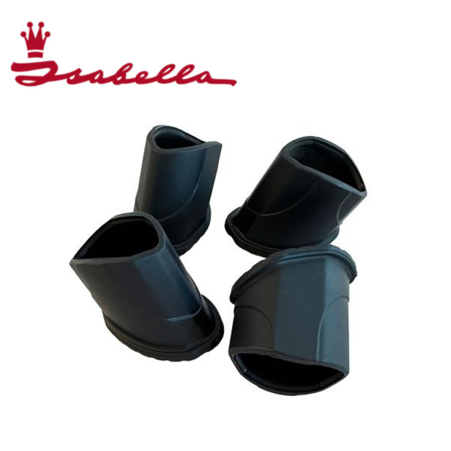 Set of four Isabella replacement chair feet, durable plastic furniture feet for easy chair leg replacement and protection.