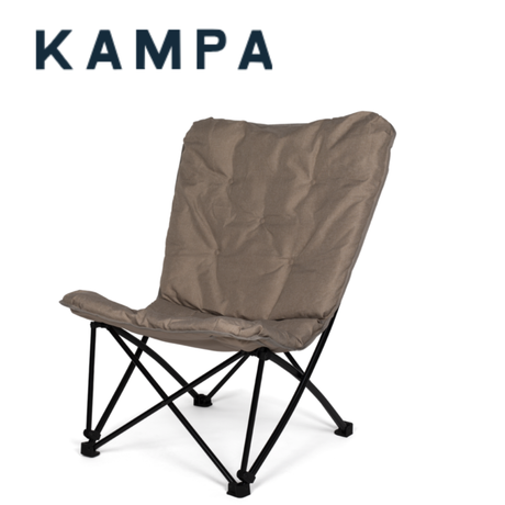 Kampa Chill Chair with padded armrests and foldable design, ideal for outdoor relaxation and portable comfort.