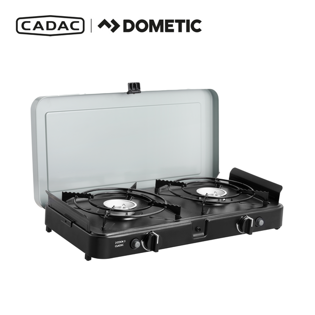 Cadac Dometic 2 Cook 2 Classic Stove with two burners, designed for outdoor cooking and camping.
