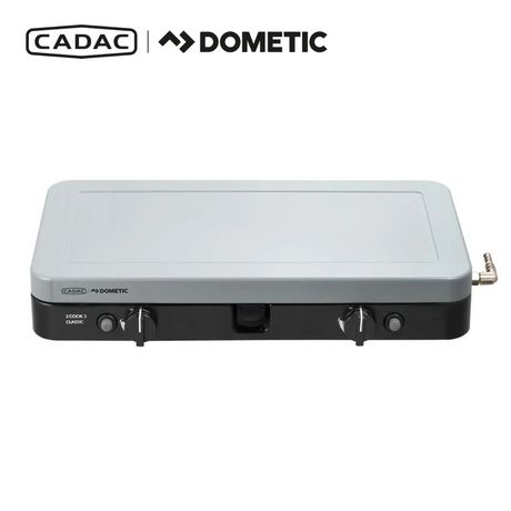 Cadac Dometic 2 Cook 2 Classic Stove, a portable gas BBQ with double burners and sleek, compact design.