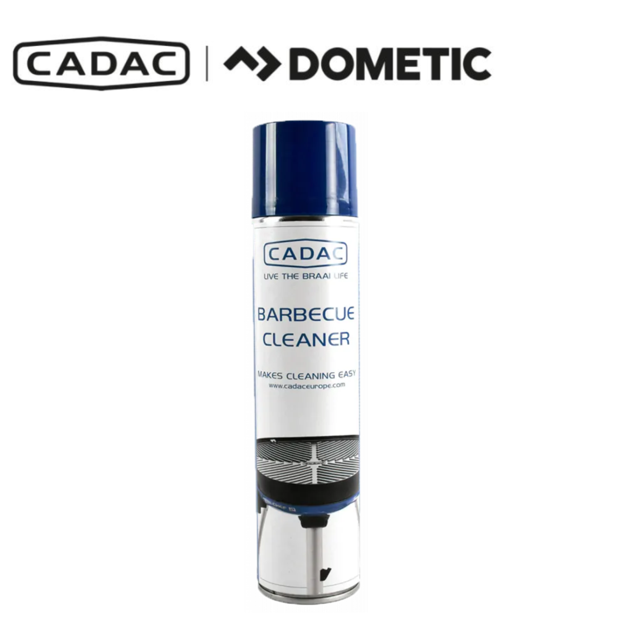 Cadac Dometic BBQ Cleaner spray bottle with nozzle, designed for cleaning barbecue grills and utensils effectively.