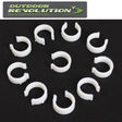 Pack of 10 Outdoor Revolution windbreak clips, featuring durable design for securing outdoor windbreaks effectively.