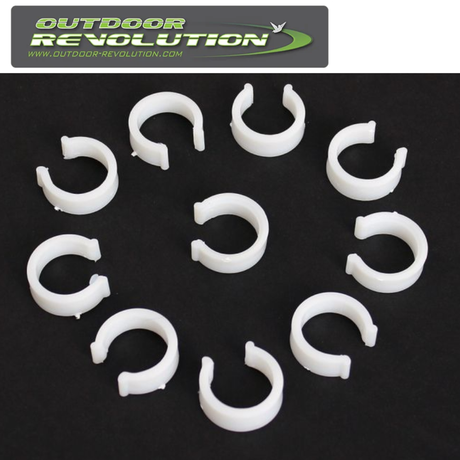 Pack of 10 Outdoor Revolution windbreak clips, featuring durable design for securing outdoor windbreaks effectively.