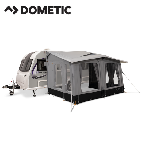 Dometic Club Air Tour 330 S portable air conditioner with vents and control panel, black and silver design.