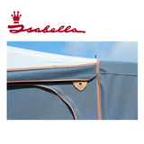 Isabella Commodore Coast All Season Awning Mega Frame set up in a garden, showcasing its sturdy design and spacious coverage.