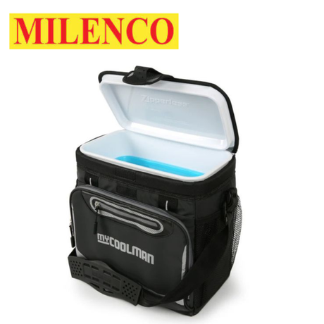 Milenco MyCoolMan 16 Can Zipperless Cooler 10Ltr with a sleek design and spacious interior for easy access.