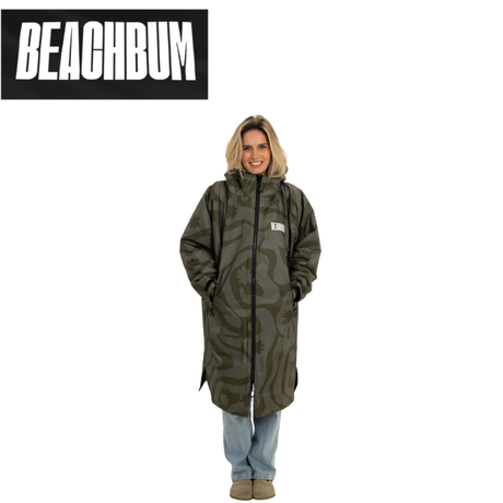 Beachbum adults' coral green changing robe, lightweight and comfortable, perfect for beach or poolside changing.