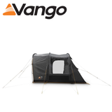 Vango Cove III Mid Poled Driveaway Awning set up next to a campervan, showcasing its spacious design and fabric details.