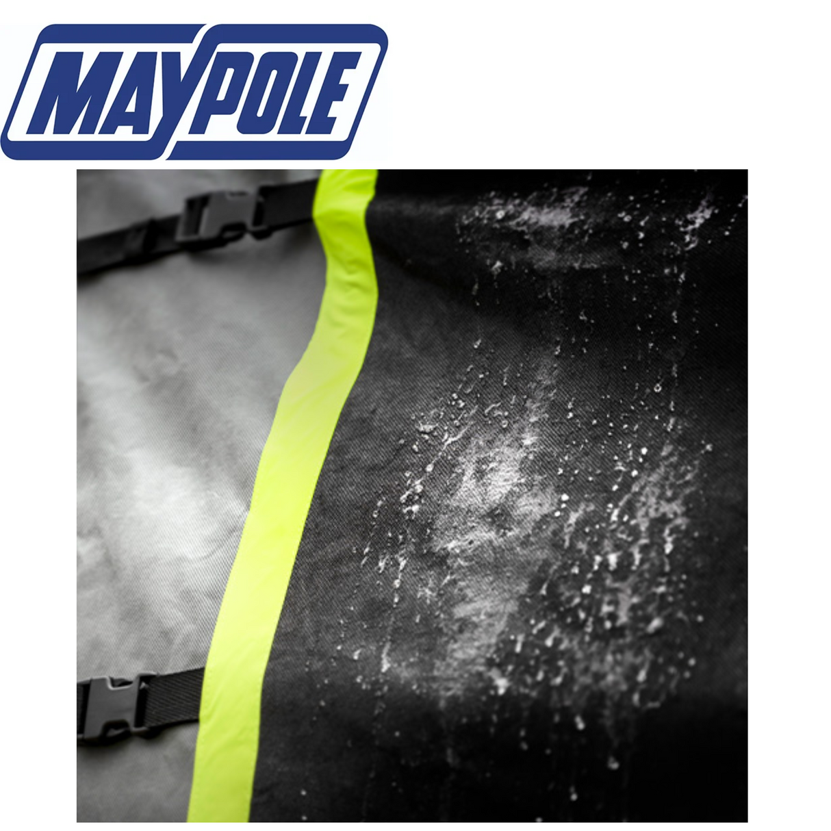 Maypole universal front towing cover, featuring durable fabric and a snug fit for vehicle protection during towing.