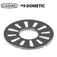 Cadac Dometic coffee pot stand with metal frame and adjustable height, designed to hold coffee pots securely during outdoor cooking.