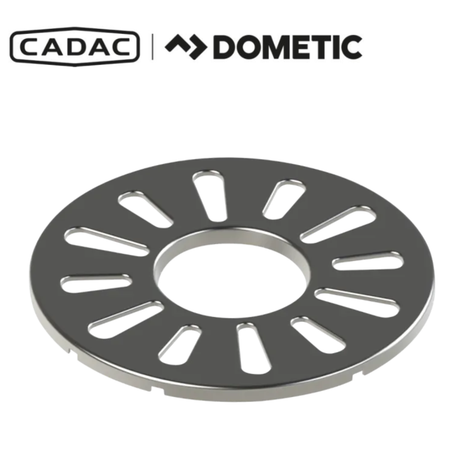 Cadac Dometic coffee pot stand with metal frame and adjustable height, designed to hold coffee pots securely during outdoor cooking.