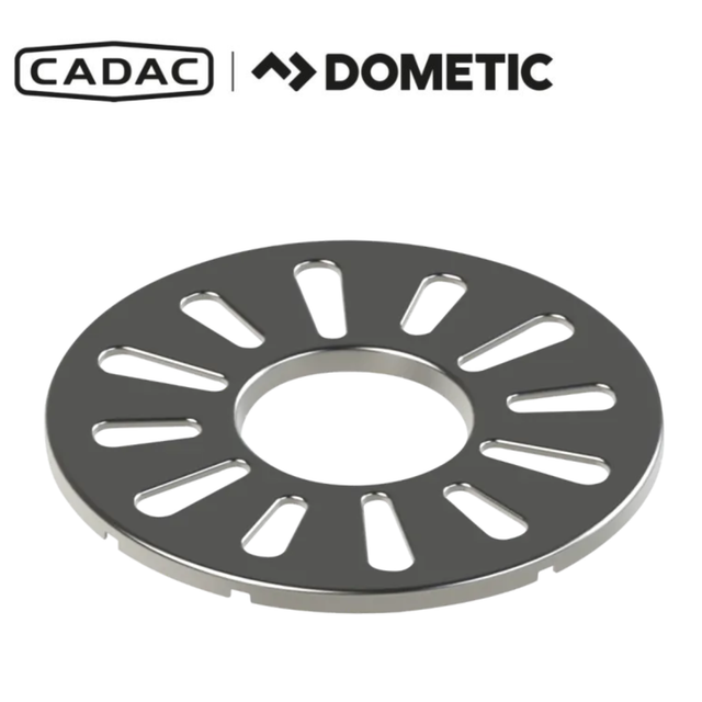 Cadac Dometic coffee pot stand with metal frame and adjustable height, designed to hold coffee pots securely during outdoor cooking.