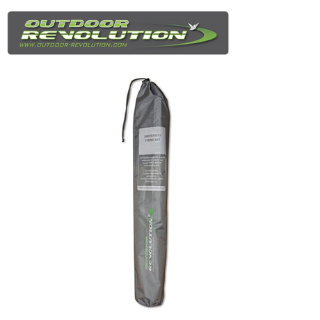 Outdoor Revolution 2.2M twin driveaway kit showing 6mm to 4mm/6mm connections and durable material in outdoor setting.