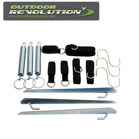 Outdoor Revolution Deluxe Storm Band Set AC358 featuring durable storm straps for securing outdoor equipment.