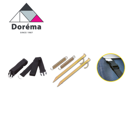 Dorema SafeLock System Kit set of 2, featuring secure locking mechanisms for outdoor equipment stability.