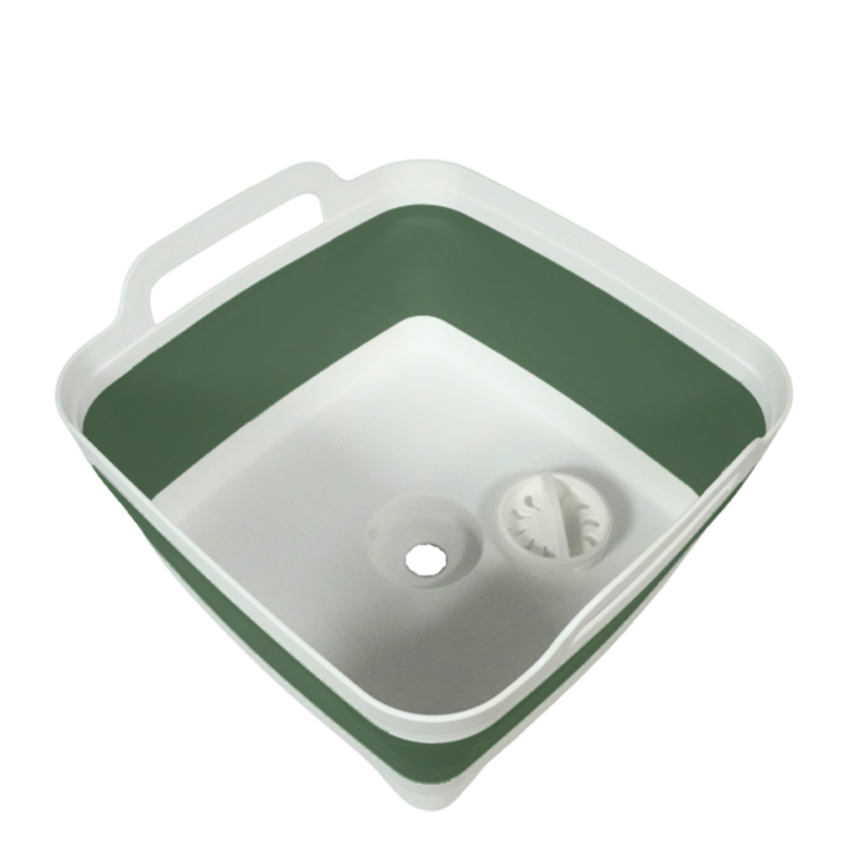 Pack and Go Collapsible Sink with drain, foldable design for portable washing and cleaning.