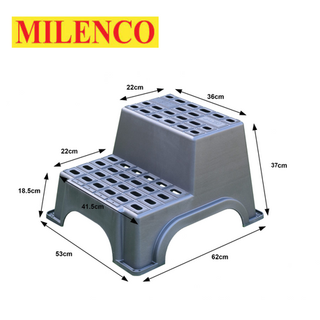 Milenco MGI Double Step featuring a sturdy design for easy access to RVs and trailers.