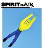 Colorful Spirit of Air Cloud Dude windsock featuring a whimsical cloud character with arms, designed to add fun to outdoor spaces.