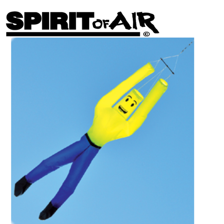 Colorful Spirit of Air Cloud Dude windsock featuring a whimsical cloud character with arms, designed to add fun to outdoor spaces.