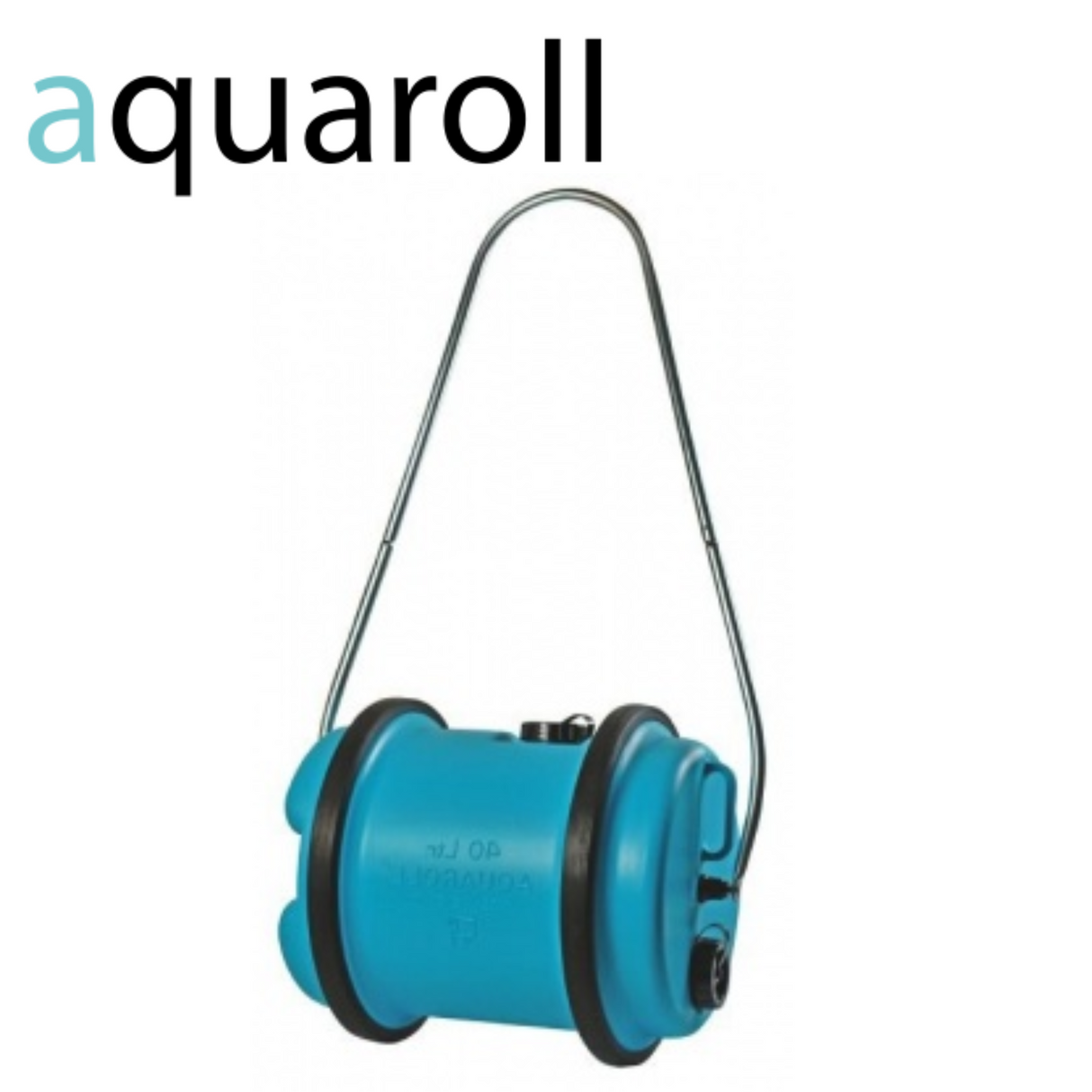 Hitchman 40Ltr Aquaroll Economy water carrier with a blue design and sturdy handle for easy transportation.