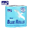 Single Elsan Blue Rolls toilet tissue showing a soft, white toilet paper roll with blue packaging branding.