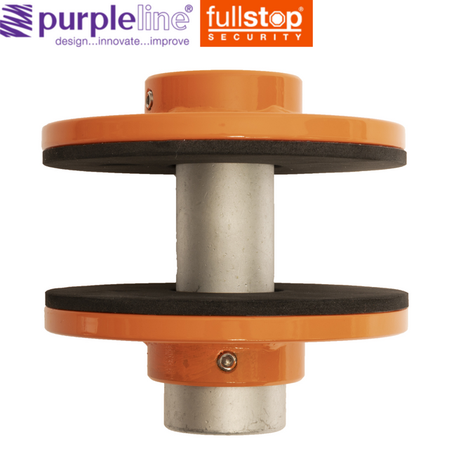 Purpleline Saracen Eyelet Lock for trailers, featuring a sturdy design and secure locking mechanism with eyelet attachment.