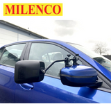 Milenco Falcon Super Steady Mirrors Twin Pack showcasing two adjustable mirrors for improved visibility while towing.