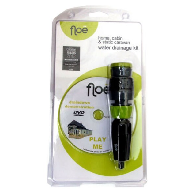 Floe Static Water Drainage Kit showing components like hoses and fittings for effective water drainage.