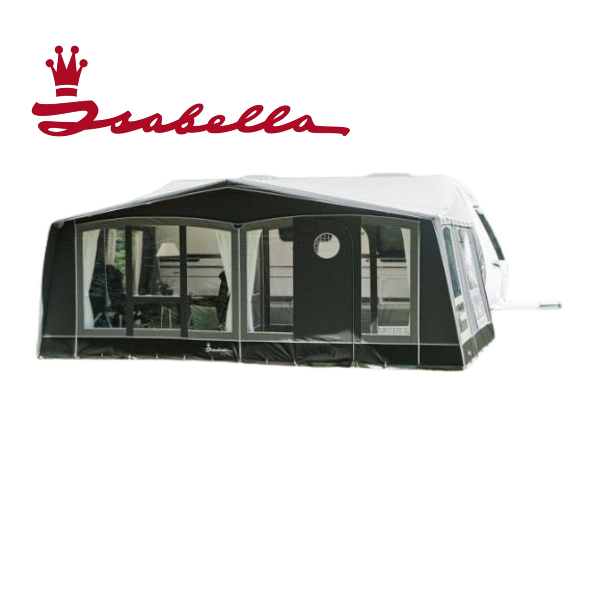 Isabella Forum Etna Mega Frame Seasonal Awning showcasing a durable, weather-resistant design in a spacious outdoor setting.