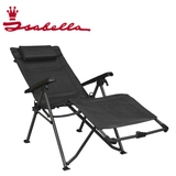 Isabella Freja Reclining Chair in neutral fabric with padded armrests and plush cushioning, designed for comfortable lounging.