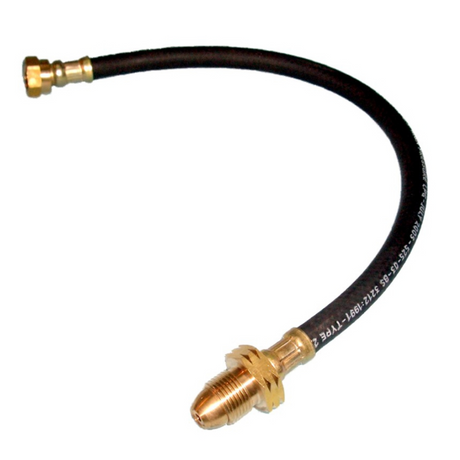 2M propane gas pigtail hose assembly by Gas Hose, featuring durable connectors and flexible tubing for easy installation.