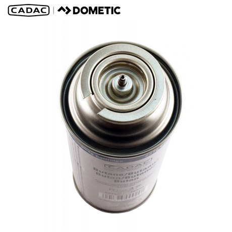 Cadac Dometic Bayonet Cartridge 227g pack of 4, showcasing compact gas canisters for outdoor cooking.