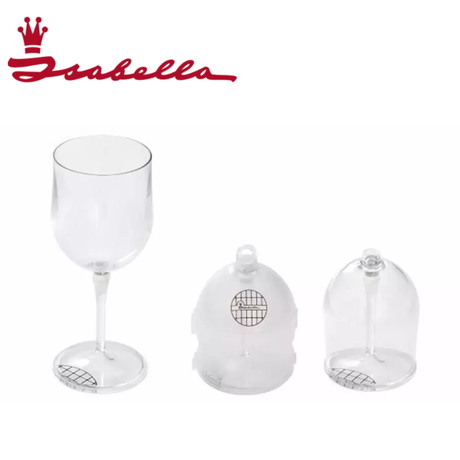 Two Isabella Build A Glass pieces with clear glass construction, designed for creating custom drinkware.