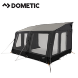 Dometic Grande AIR Stay 390 S porch awning with fabric and airframe, providing shade and shelter for outdoor camping.