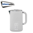 Leisurewize 1.7L grey kettle with a sleek design, featuring a handle and spout for easy pouring.