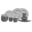 Grey Travellife Rota 16-piece tableware set featuring plates and bowls for versatile dining.