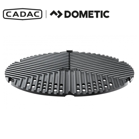 Cadac Dometic BBQ grid plate showing a metal cooking grid with a grid pattern, designed for outdoor grilling and barbecues.